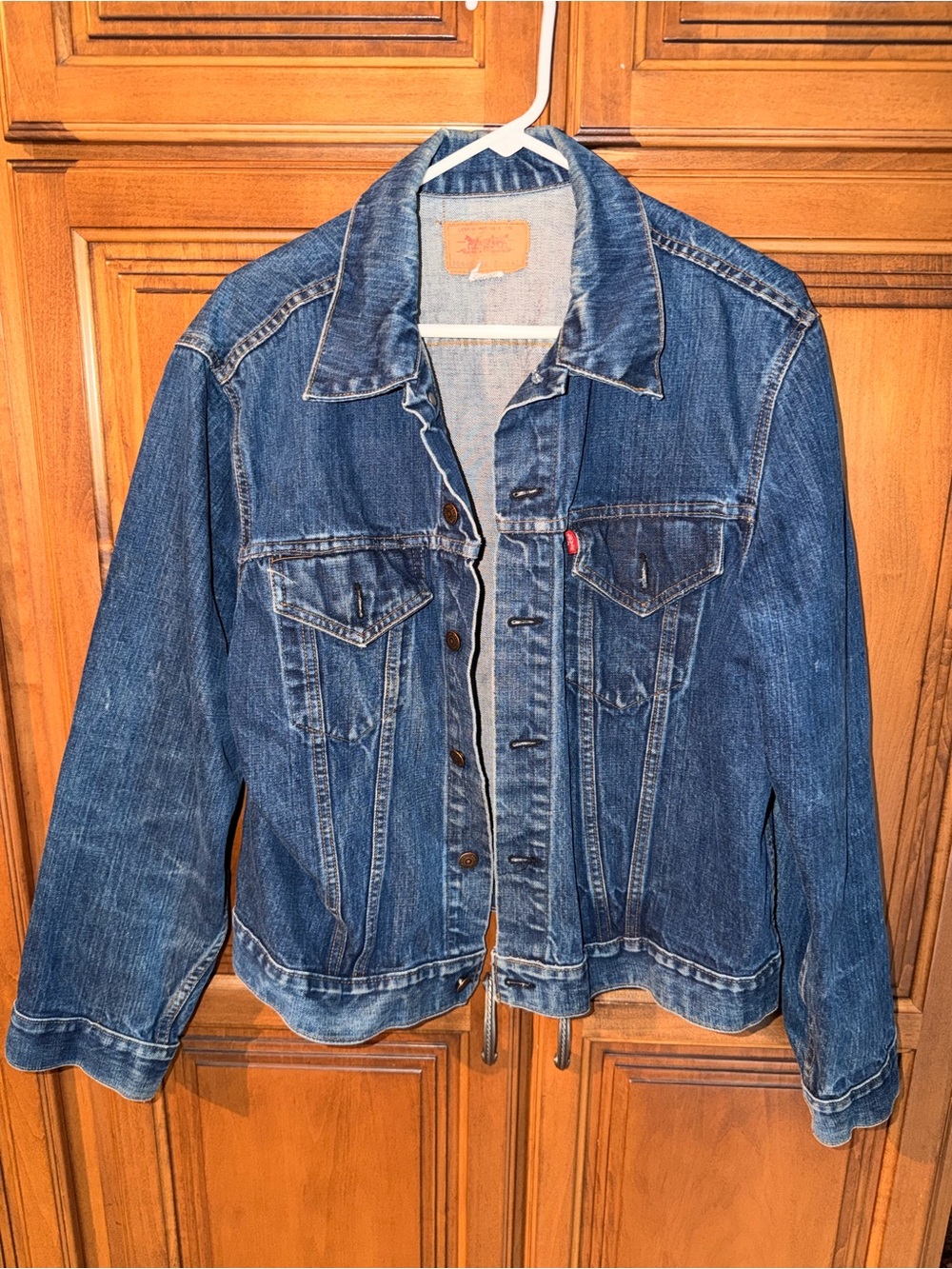 Vintage 70s Levi's Blue Denim Trucker Jacket Type III 70505 0217 Size 46